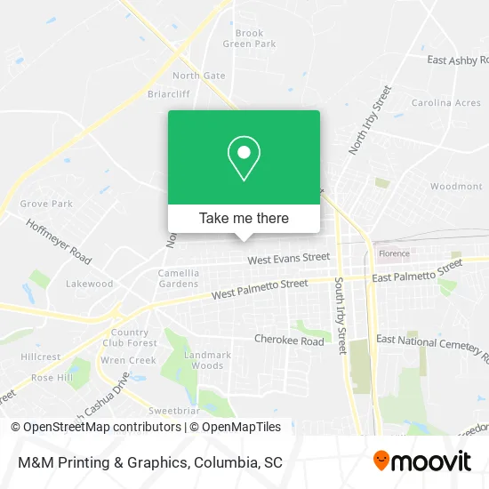 M&M Printing & Graphics map