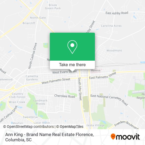 Mapa de Ann King - Brand Name Real Estate Florence