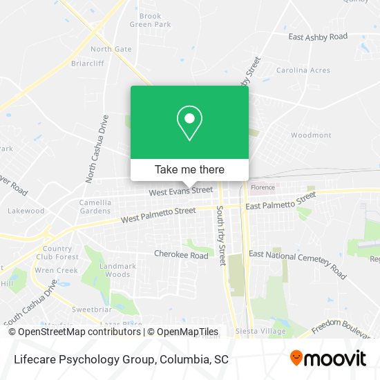 Lifecare Psychology Group map