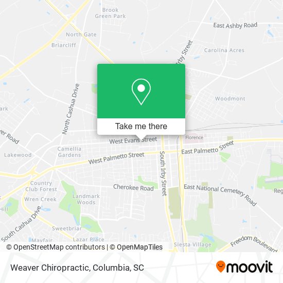 Weaver Chiropractic map