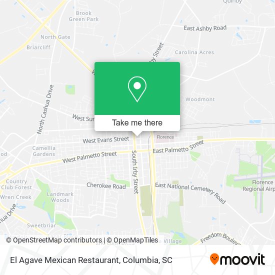 Mapa de El Agave Mexican Restaurant