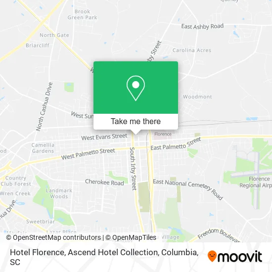Mapa de Hotel Florence, Ascend Hotel Collection