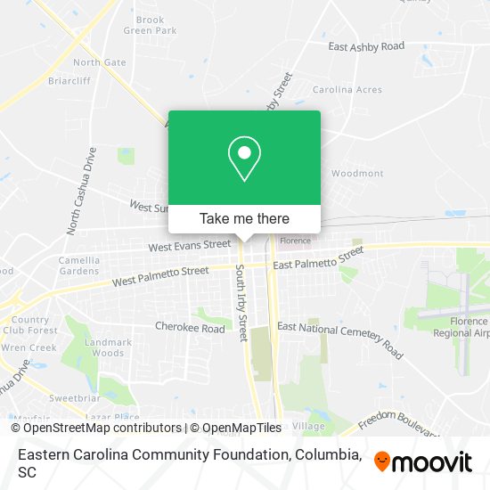 Eastern Carolina Community Foundation map