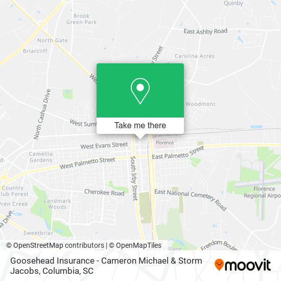 Goosehead Insurance - Cameron Michael & Storm Jacobs map