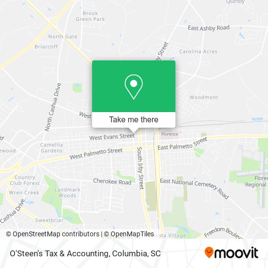 Mapa de O'Steen's Tax & Accounting