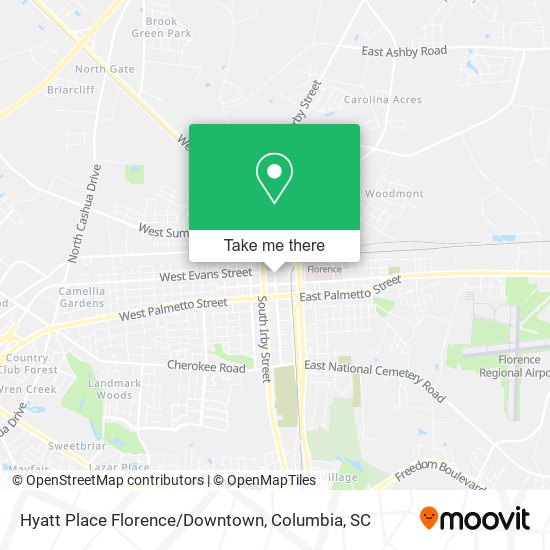 Mapa de Hyatt Place Florence/Downtown