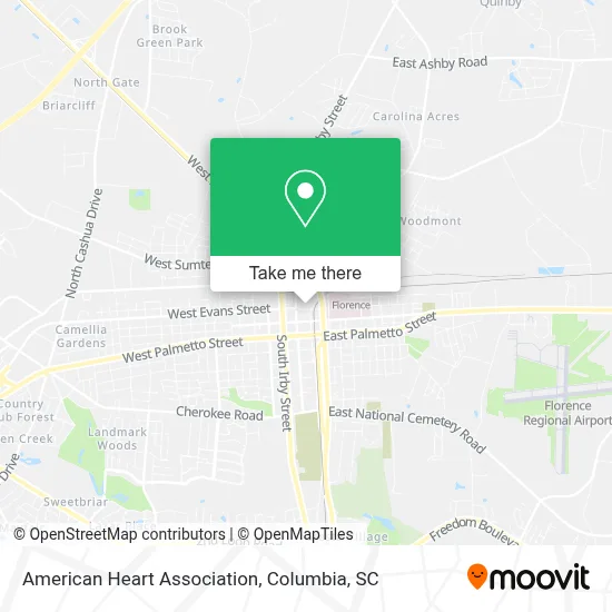 American Heart Association map
