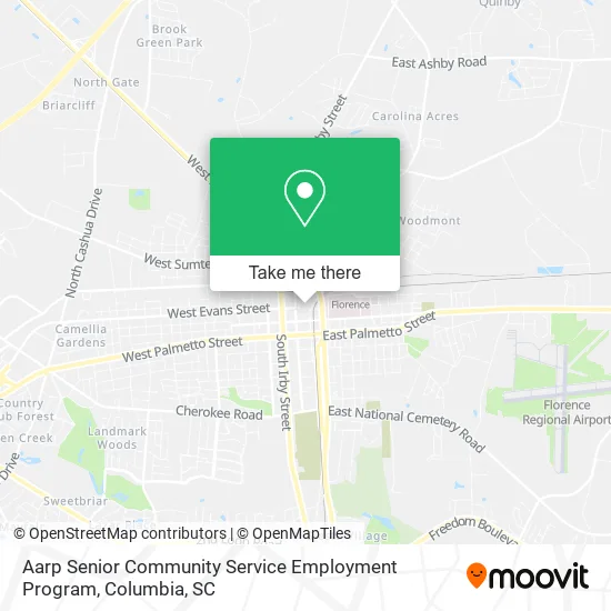 Aarp Senior Community Service Employment Program map