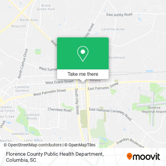 Florence County Public Health Department map