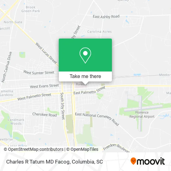 Charles R Tatum MD Facog map