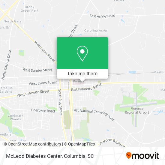 Mapa de McLeod Diabetes Center