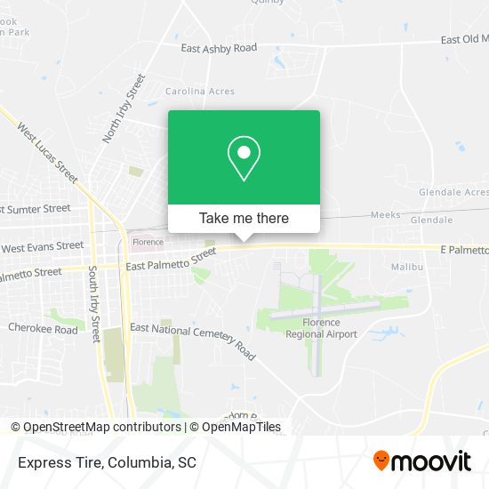 Mapa de Express Tire