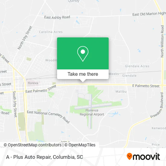 A - Plus Auto Repair map