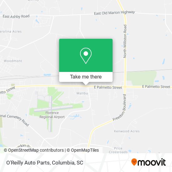 O'Reilly Auto Parts map