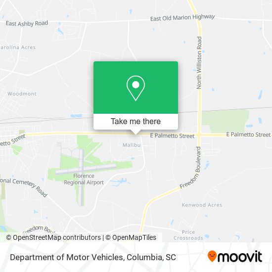 Department of Motor Vehicles map