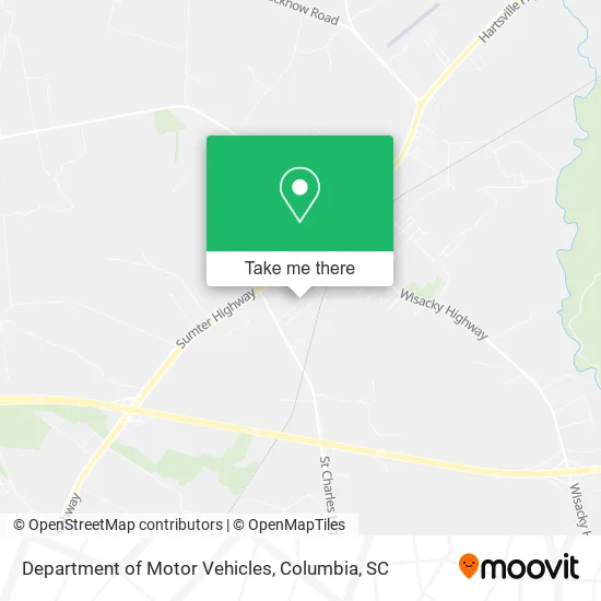 Department of Motor Vehicles map