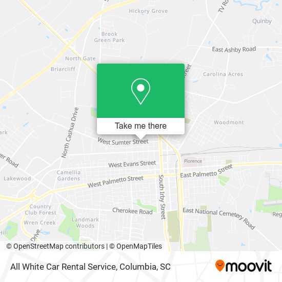 Mapa de All White Car Rental Service