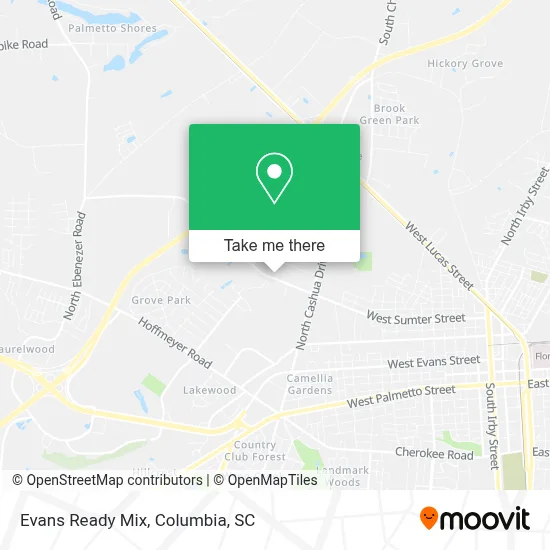 Evans Ready Mix map