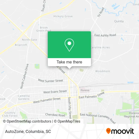 AutoZone map