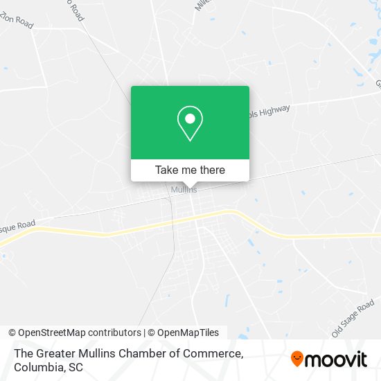 The Greater Mullins Chamber of Commerce map