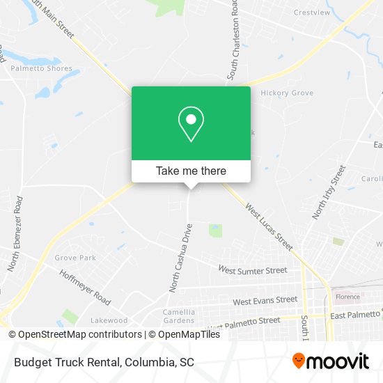 Budget Truck Rental map