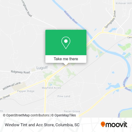 Window Tint and Acc Store map