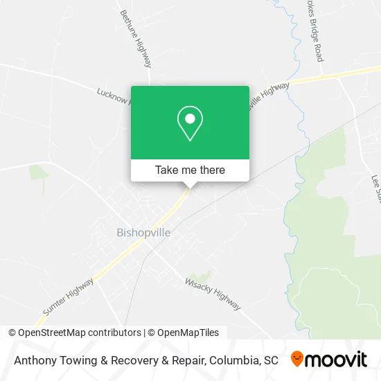Anthony Towing & Recovery & Repair map