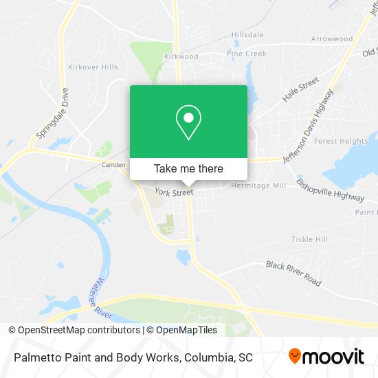 Palmetto Paint and Body Works map