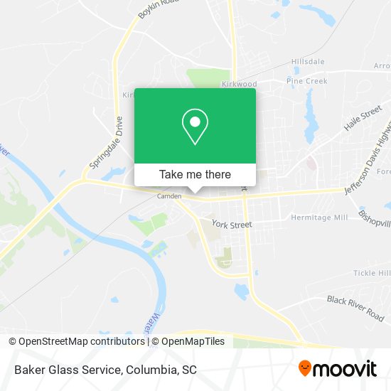Mapa de Baker Glass Service