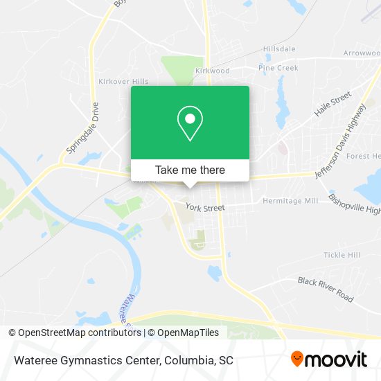 Wateree Gymnastics Center map