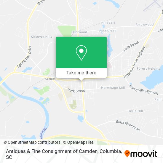 Mapa de Antiques & Fine Consignment of Camden