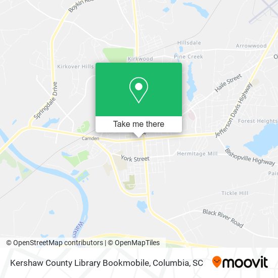 Kershaw County Library Bookmobile map