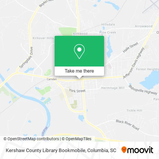 Kershaw County Library Bookmobile map