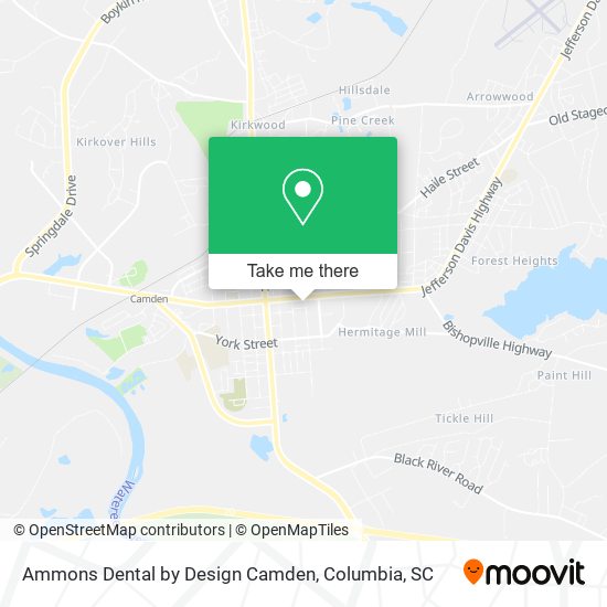 Ammons Dental by Design Camden map