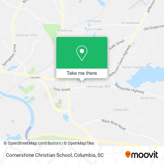 Cornerstone Christian School map