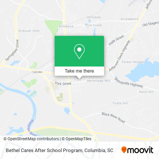 Bethel Cares After School Program map