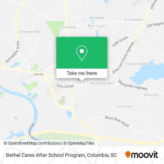 Bethel Cares After School Program map