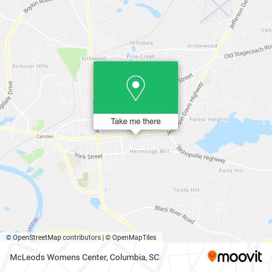 McLeods Womens Center map