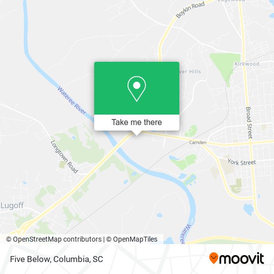 Five Below map