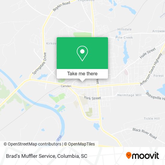 Brad's Muffler Service map