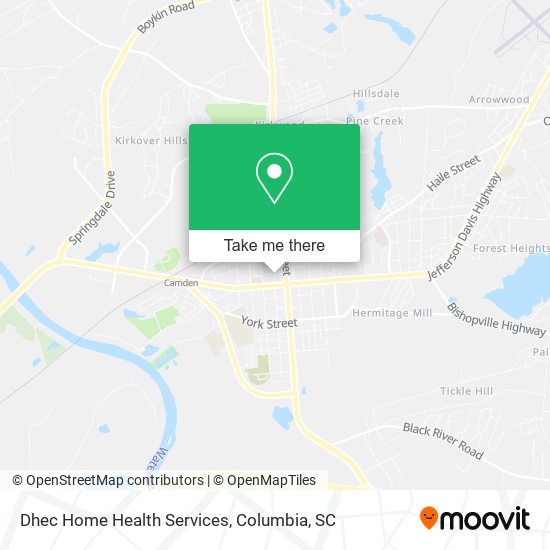 Dhec Home Health Services map