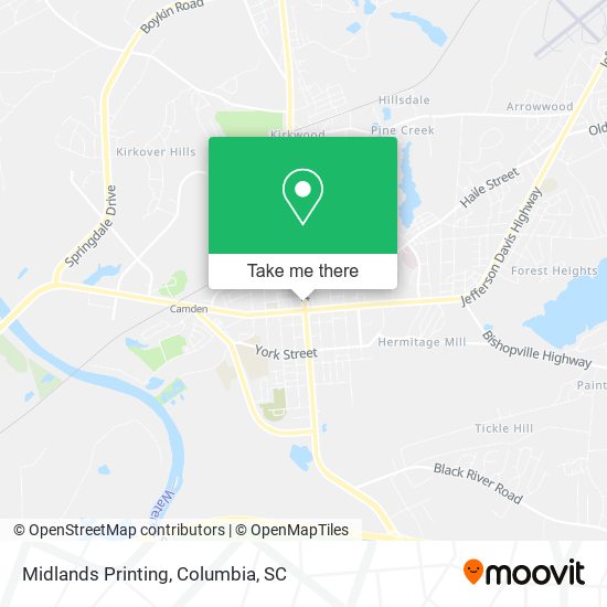 Midlands Printing map