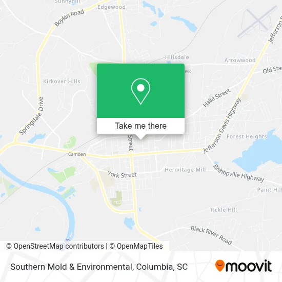 Southern Mold & Environmental map