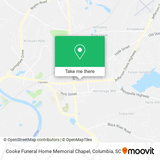 Cooke Funeral Home Memorial Chapel map