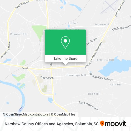 Mapa de Kershaw County Offices and Agencies