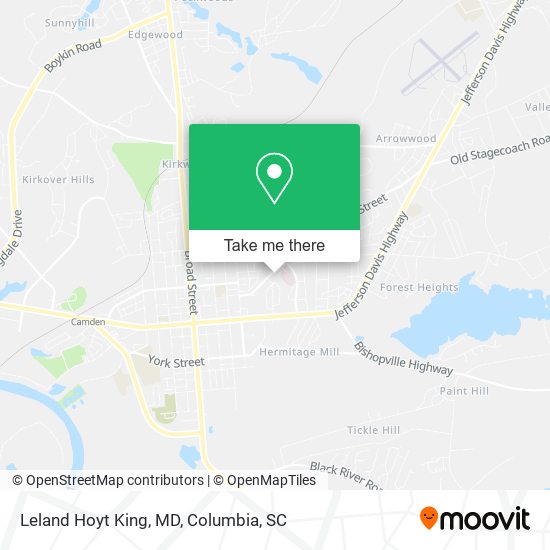 Leland Hoyt King, MD map