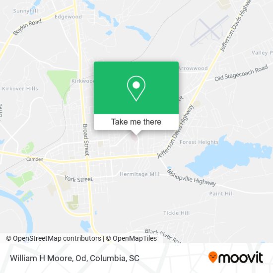 William H Moore, Od map
