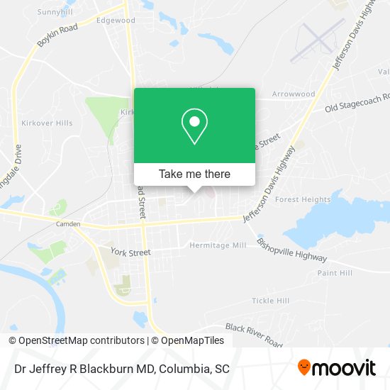 Dr Jeffrey R Blackburn MD map