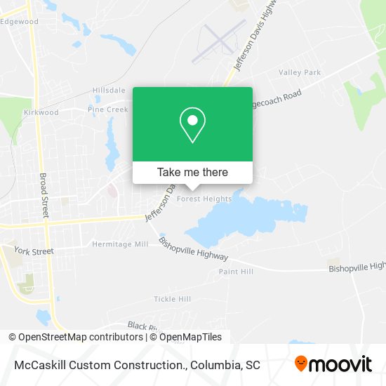 Mapa de McCaskill Custom Construction.