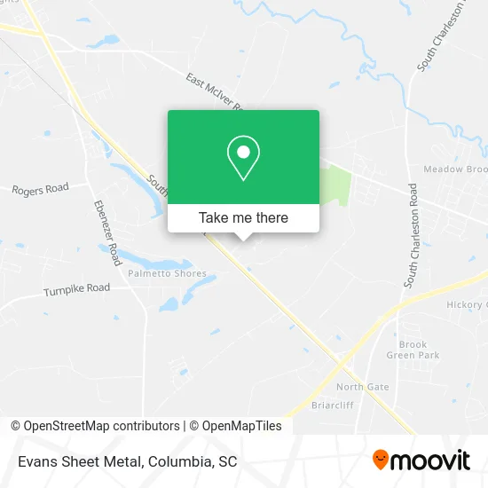 Evans Sheet Metal map